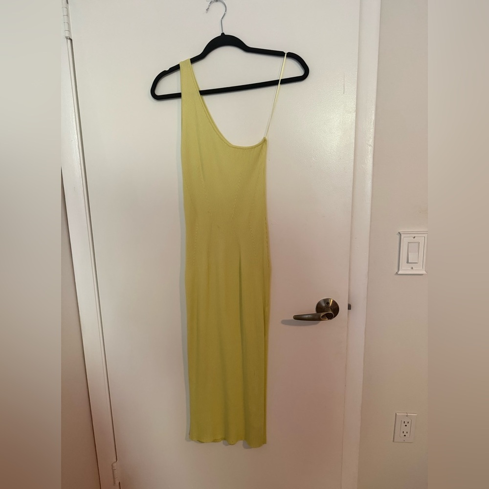 Anthropologie one shoulder corset ribbed midi dress - Picture 2 of 5